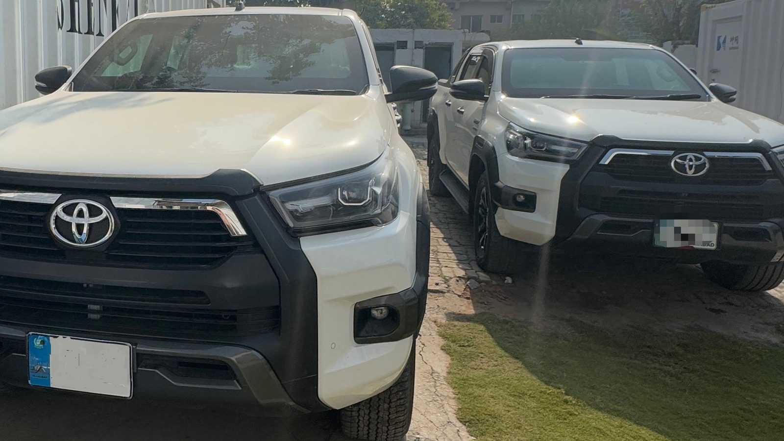 Bulletproof Toyota Hilux Revo fleet available for rent in Pakistan