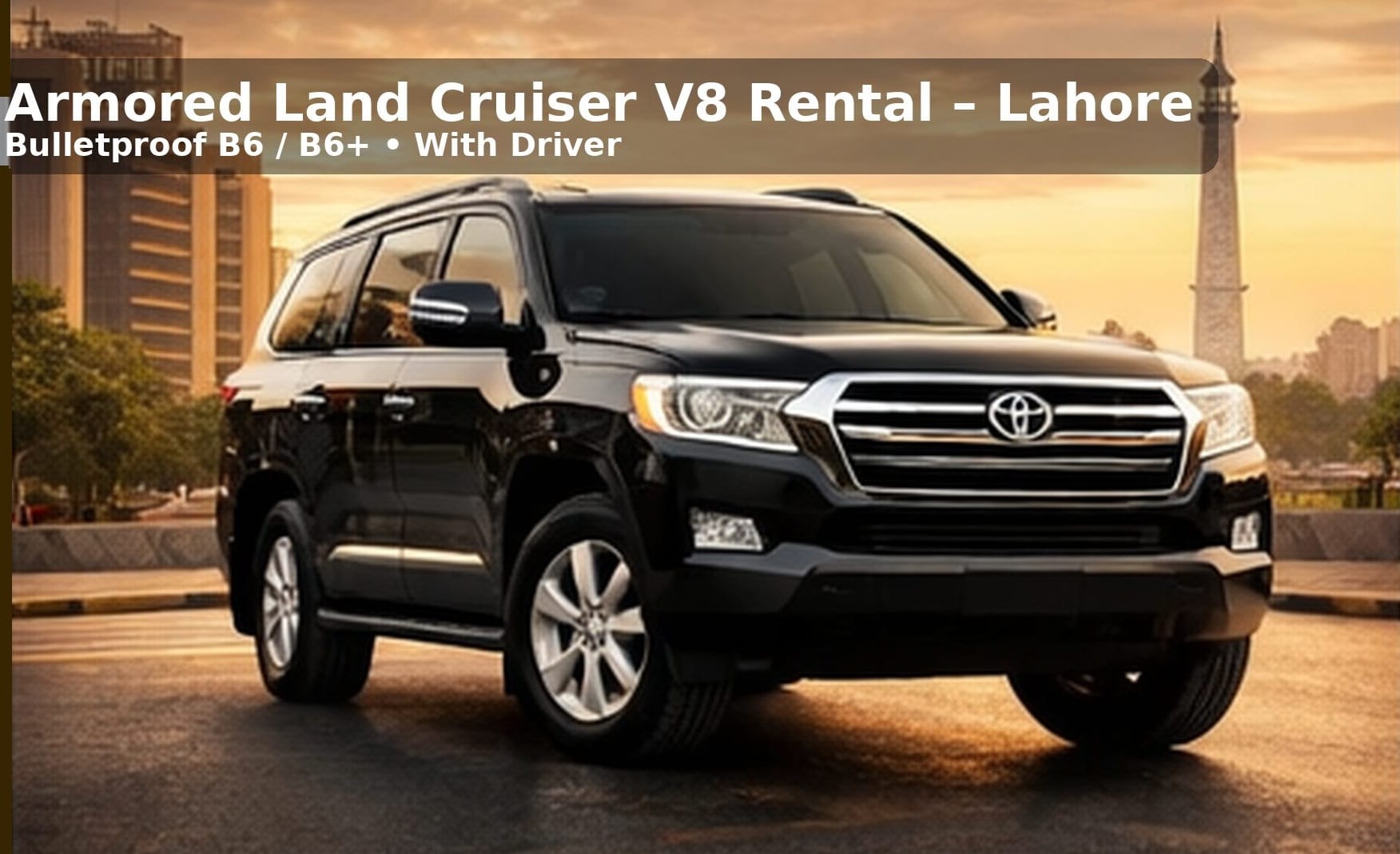Armored Toyota Land Cruiser V8 for rent in Islamabad - photo 2 | Unique Car Rental