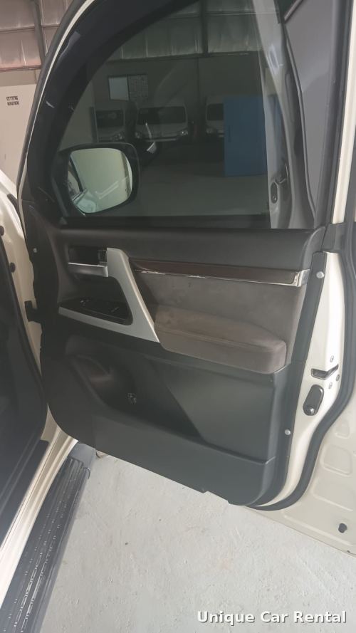 Thick armored door panel inside a bulletproof Toyota Land Cruiser 200