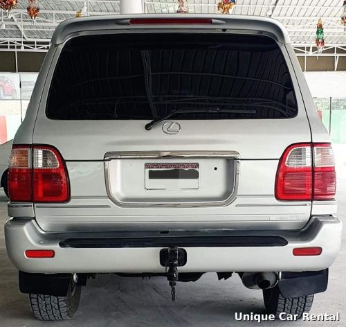 Bulletproof Toyota Cygnus silver rear view in Karachi