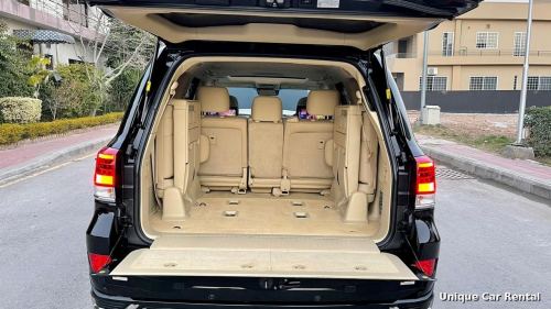 Bulletproof Toyota Land Cruiser V8 cargo trunk space in Karachi