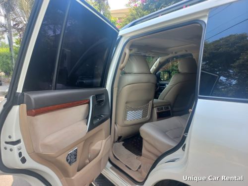 Bulletproof Toyota Land Cruiser V8 rear seat interior in Karachi