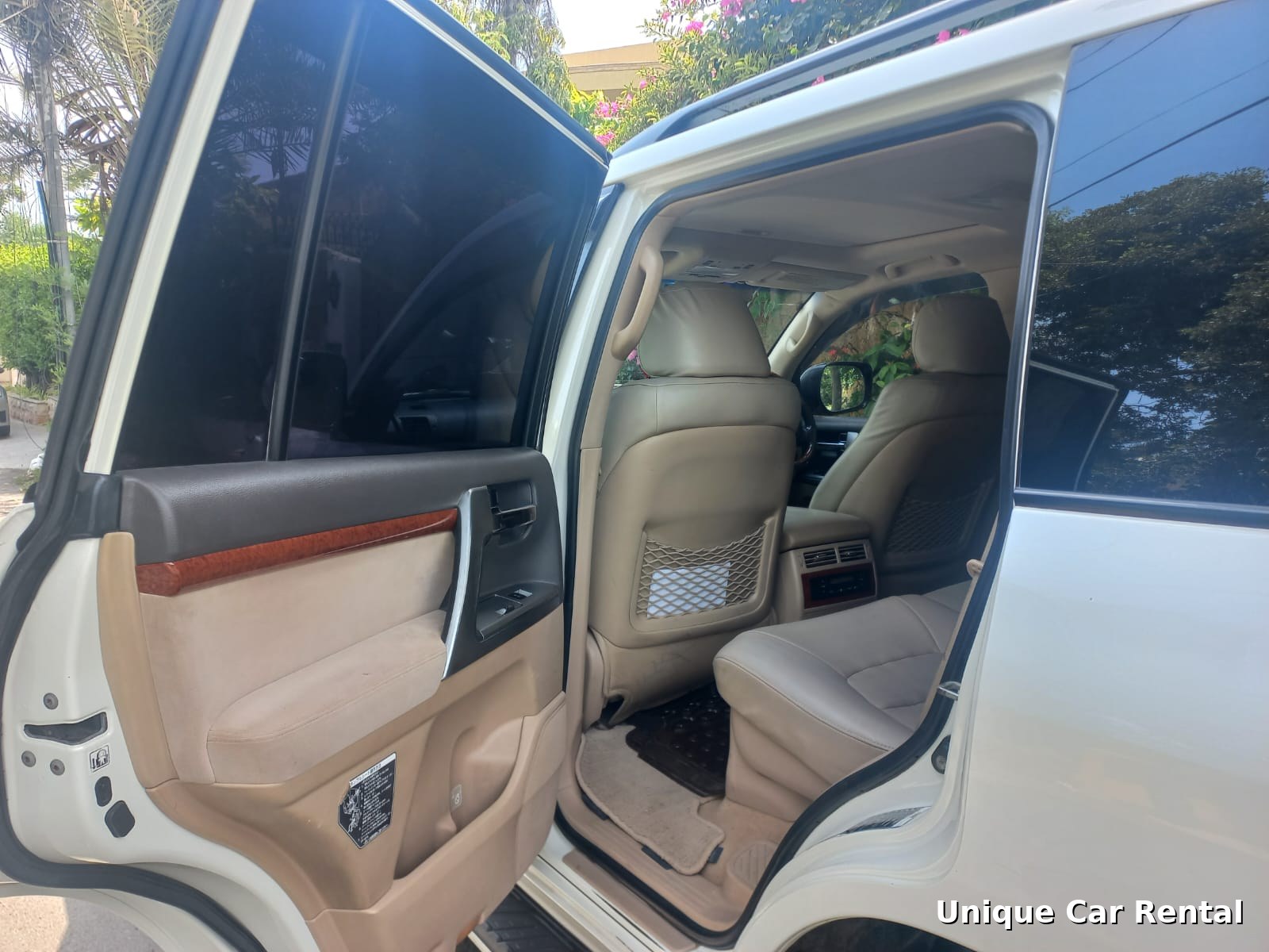 Bulletproof Toyota Land Cruiser V8 rear seat interior in Karachi