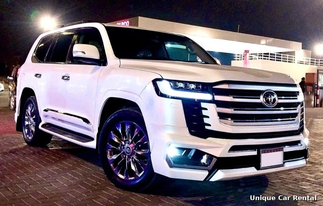 Bulletproof Toyota Land Cruiser V8 white front three-quarter view in Karachi