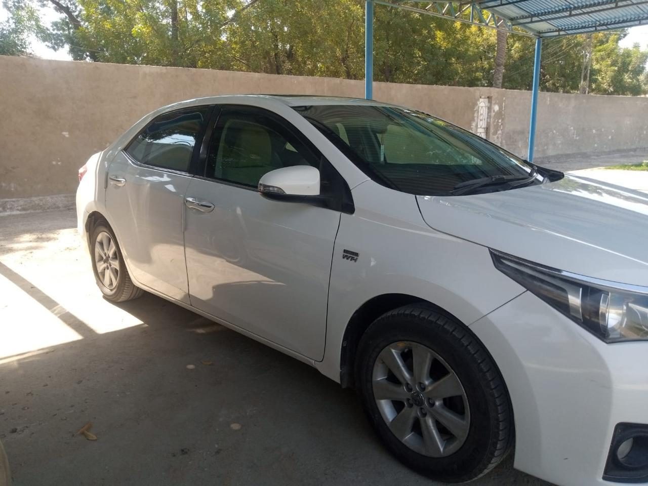 Toyota Corolla for rent in Islamabad - white front side