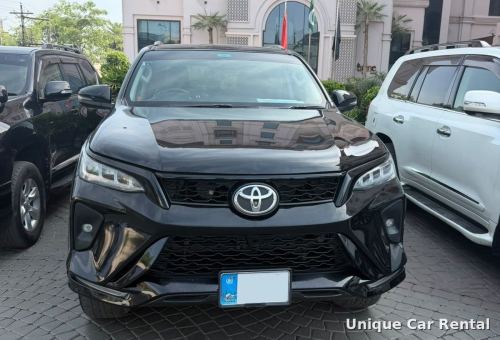 Black Toyota Fortuner Legender front view