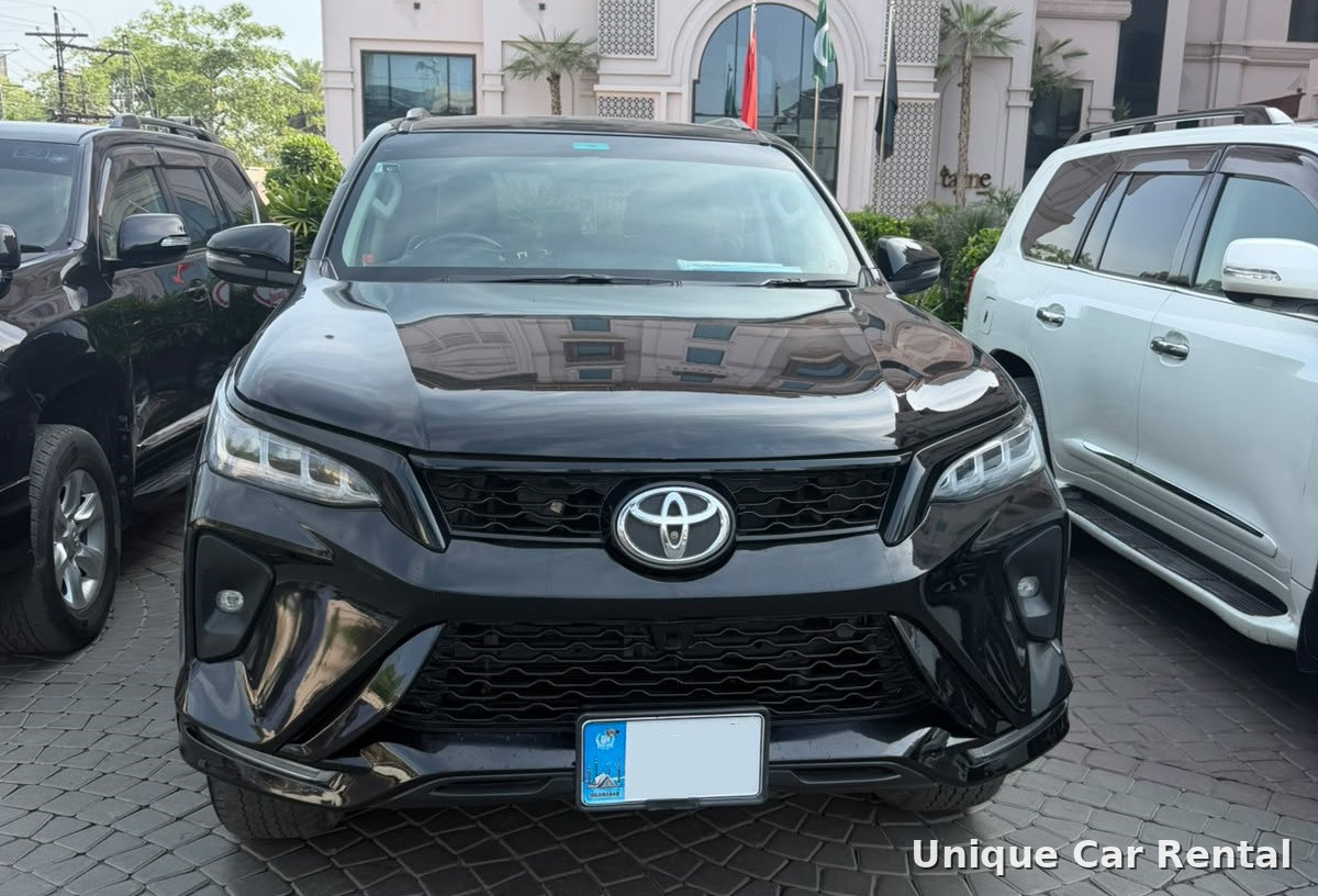 Black Toyota Fortuner Legender front view