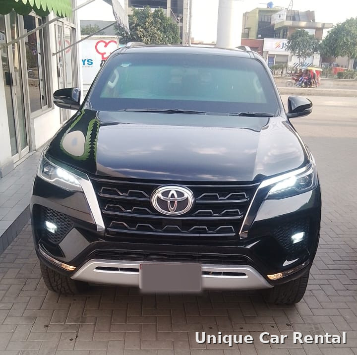 Black Toyota Fortuner Legender front view