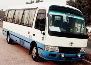 Air-conditioned Coaster for rent in Lahore for long trips and city tour