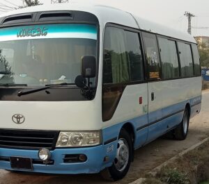 Coaster for rent in Lahore for wedding events and guest transportation