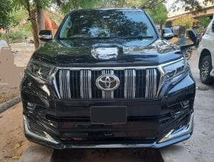 Black Toyota Prado for intercity travel from Lahore to Islamabad or Karachi