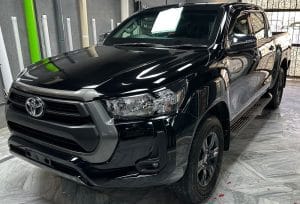 Black Toyota Revo B7 armored pickup