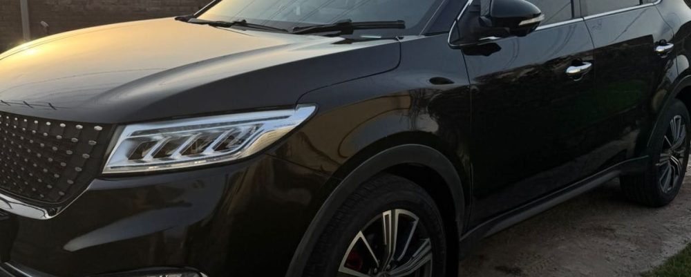 Interior dashboard of DFSK Glory with smart infotainment system