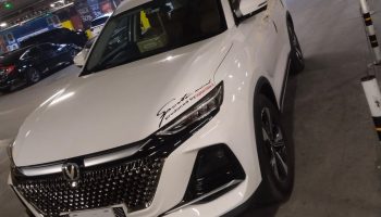 Oshan X7 SUV on Lahore roads available for rent