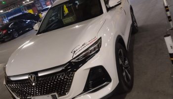 Oshan X7 SUV on Lahore roads available for rent