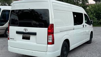 Armored Hiace Grand Cabin B6+ available for rent in Islamabad