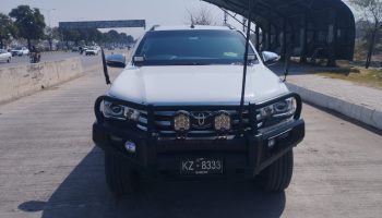 Bulletproof rental Revo, Prado, and Rocco pickup trucks